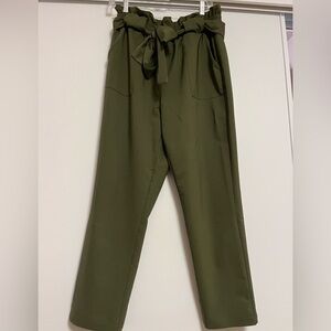 Green Tie waist women’s pants
